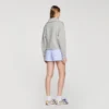 besticktes Sweatshirt mit geschlitztem Ausschnitt