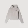 besticktes Sweatshirt mit geschlitztem Ausschnitt