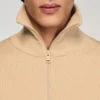 Cardigan mit Reissverschluss und Stehkragen
