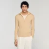 Cardigan mit Reissverschluss und Stehkragen