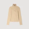 Cardigan mit Reissverschluss und Stehkragen