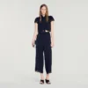Crop-Top aus Paisley-Jacquard