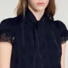 Crop-Top aus Paisley-Jacquard