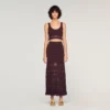 Crop-Top aus Pointelle-Strick