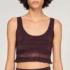 Crop-Top aus Pointelle-Strick
