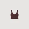 Crop-Top aus Pointelle-Strick