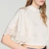 Crop-Top aus Satin im Cape-Look