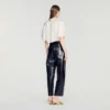 Crop-Top aus Satin im Cape-Look