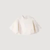 Crop-Top aus Satin im Cape-Look