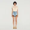 Crop-Top mit Blumen-Guipure-Muster