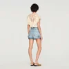 Crop-Top mit Blumen-Guipure-Muster