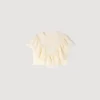 Crop-Top mit Blumen-Guipure-Muster