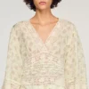 Crop-Top mit Blumenmuster