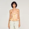 Crop-Top mit Blumenprint