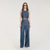 Crop-Top mit Pailletten