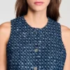 Crop-Top mit Pailletten