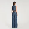 Crop-Top mit Pailletten