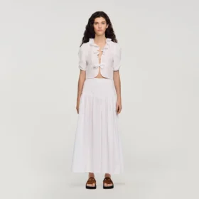 Crop-Top mit Rüschen