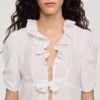 Crop-Top mit Rüschen