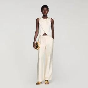 Crop-Top mit Satin-Schleife