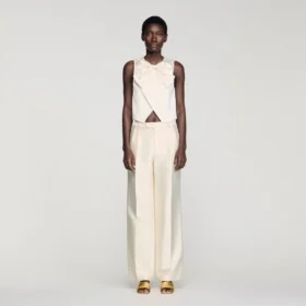 Crop-Top mit Satin-Schleife