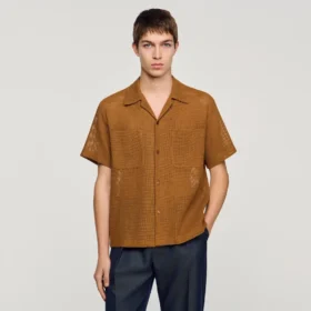 Durchbrochenes Mesh-Hemd