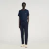 Elastische Hose mit geradem Bein