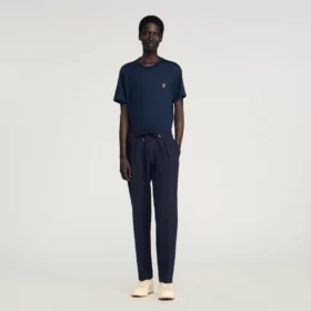 Elastische Hose mit geradem Bein