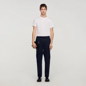 Elastische Hose mit geradem Bein