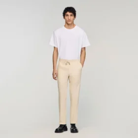 Elastische Hose mit geradem Bein