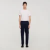 Elastische Hose mit geradem Bein