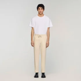 Elastische Hose mit geradem Bein