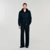 Fliegerjacke aus Wolle mit Lammfellkragen