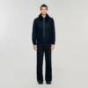 Fliegerjacke aus Wolle mit Lammfellkragen