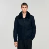Fliegerjacke aus Wolle mit Lammfellkragen