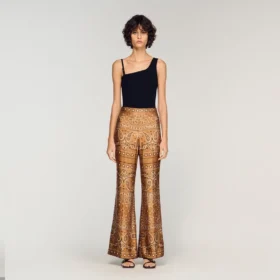 Fliessende Hose mit Bandana-Print