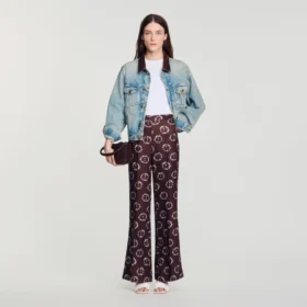 Fliessende Hose mit Blumenmuster