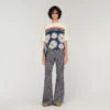 Fliessende Hose mit Blumenmuster