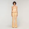 Fliessende Hose mit Blumenmuster