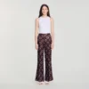 Fliessende Hose mit Blumenmuster