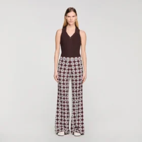 Fliessende Hose mit Blumenmuster