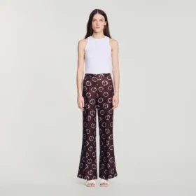 Fliessende Hose mit Blumenmuster