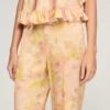 Fliessende Hose mit Blumenmuster