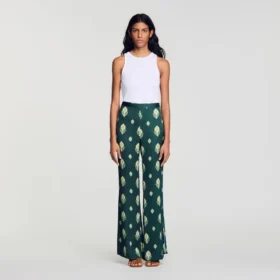 Fliessende Hose mit Paisley-Print