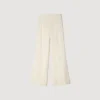 Gerade geschnittene Hose mit Knopfschlitz