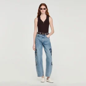 Gerippter Strick-Polo-Body