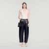 Geripptes Tanktop mit Spitze