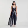 Geripptes Tanktop mit Spitze