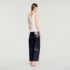 Geripptes Tanktop mit Spitze
