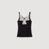 Geripptes Tanktop mit Spitze